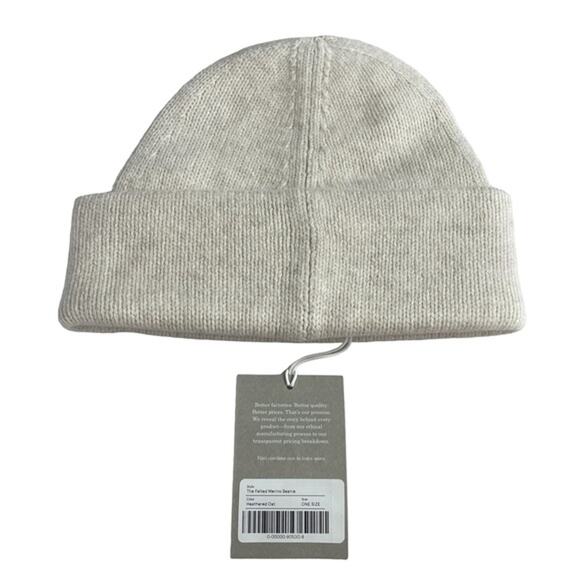 NWT Everlane Unisex Felted Merino Beanie in Heathered Oat - Picture 6 of 8